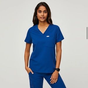 Figs electric blue Catarina top